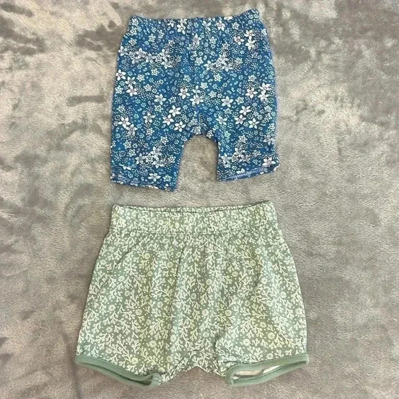 H&M and First Impressions - pair of floral print baby pants. Size 6-9 months - Picture 1 of 7